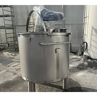 1,000-liter mixing tank with anchor agitator and jet mixer for food