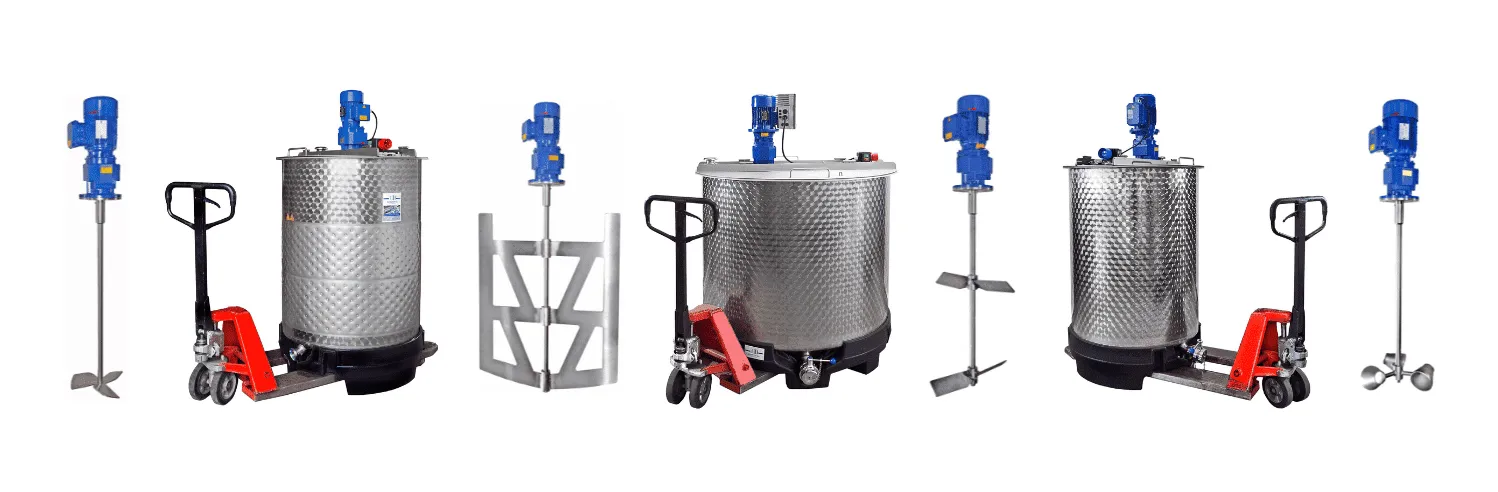  SDE Flexmix mobiler Ruehrwerksbehaelter aus Edelstahl in verschiedenen Ausfuehrungen