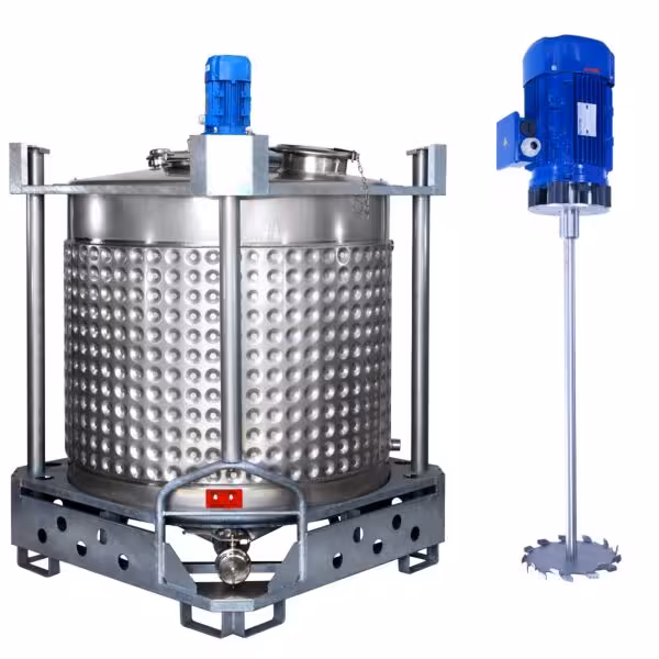 Brand new 1023 liter heat-/coolable agitator container with dissolver mixer (type AIT)