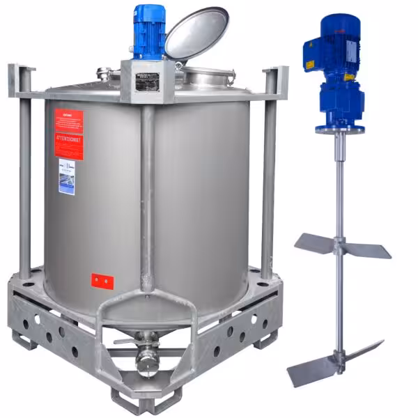 Serbatoio agitatore nuovo di zecca da 1023 litri con agitatore a pale larghe (tipo AIT)