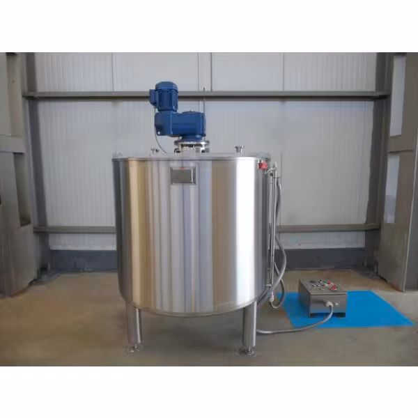 Werksneuer 1000 Liter temperierbarer Mischbehälter aus V2A mit Ankerrührwerk