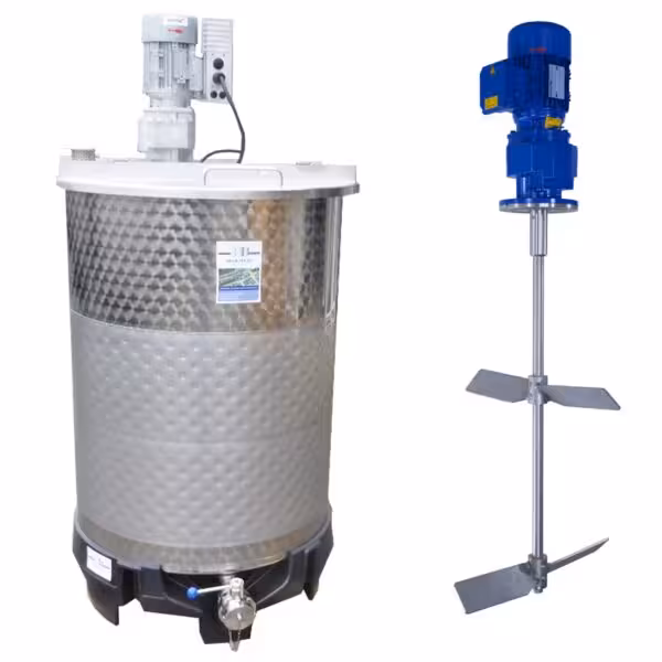 Werksneuer 550 Liter heiz-/kühlbarer Rührwerksbehälter mit Balkenrührwerk (Typ SDE)