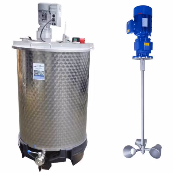 Serbatoio da 550 litri nuovo con agitatore a bicchiere (tipo SDE)