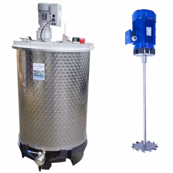 Brand new 550 liter agitator tank with dissolver mixer (type SDE)