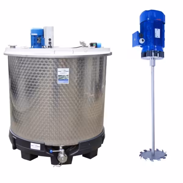 Serbatoio 1150 litri nuovo con agitatore dissolutore (tipo SDE)