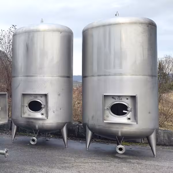 Serbatoio per alimenti da 11800 litri in acciaio inox 304