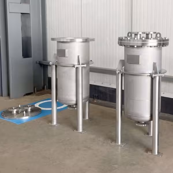 Serbatoio a pressione da 150 litri in acciaio inox 316, non utilizzato