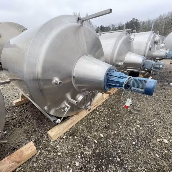 Tanque de mezcla calentable/refrigerable de 3000 litros en acero inoxidable 304