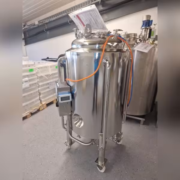 Serbatoio a pressione mobile riscaldabile/raffreddabile da 280 litri in acciaio inox 316 con agitatore a elica