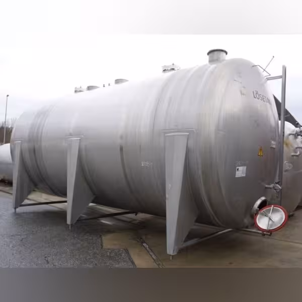 serbatoio di stoccaggio orizzontale da 42000 litri in acciaio inox 304 con 2 agitatori ad elica
