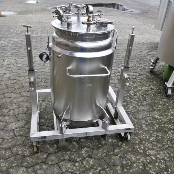 Recipiente a pressione riscaldabile/raffreddabile da 120 litri in acciaio inox 316