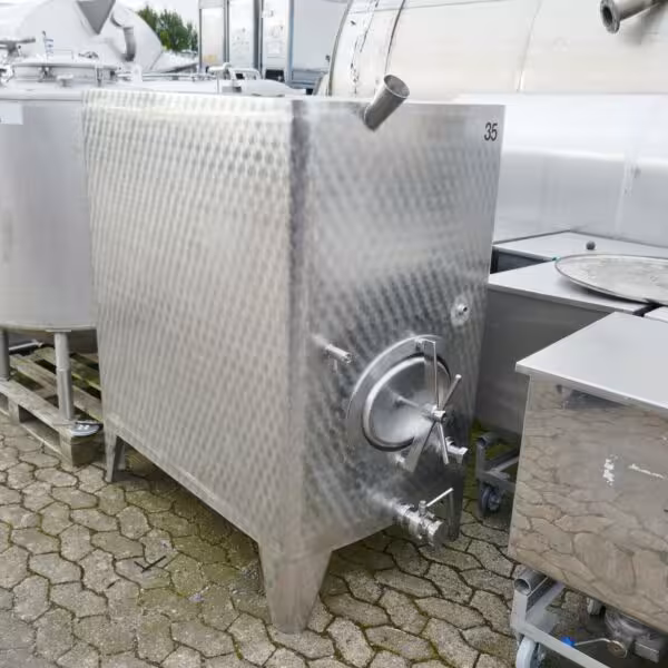Serbatoio rettangolare da 1100 litri in acciaio inox 304