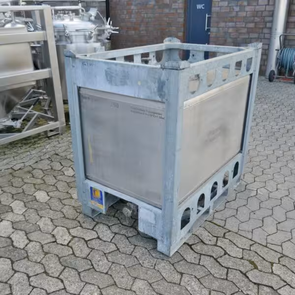 Contenitore IBC da 630 litri in acciaio inox 304