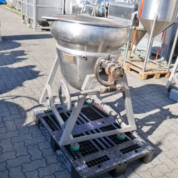 160 liter heat-/coolable tank, Aisi 304 in tilting frame