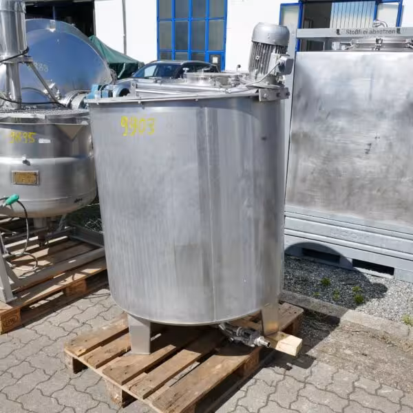700 liter agitator tank, Aisi 304 with propeller agitator