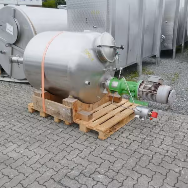 1300 Liter Pharmazie Rührwerksbehälter aus V4A mit Dissolverrührwerk