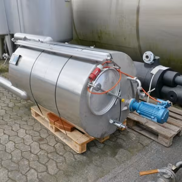 1000 Liter Rührwerksbehälter aus V2A mit ex-geschütztem Rührwerk