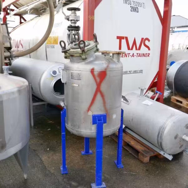 Recipiente a presión de 270 litros de acero inoxidable 316