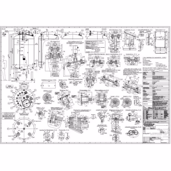 Serbatoio a pressione riscaldabile da 3535 litri in acciaio inox 316