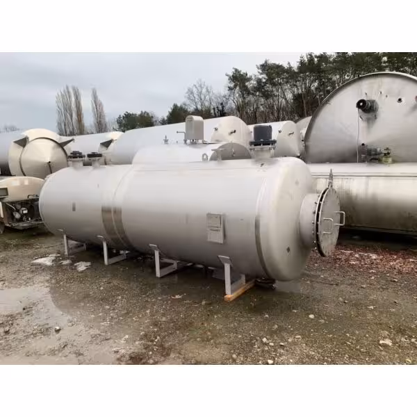 5000 Liter liegender Behälter aus V4A