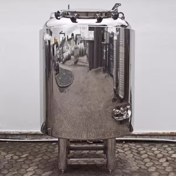 Recipiente a pressione riscaldabile/raffreddabile da 1280 litri in acciaio inox 316, nuovo di fabbrica.