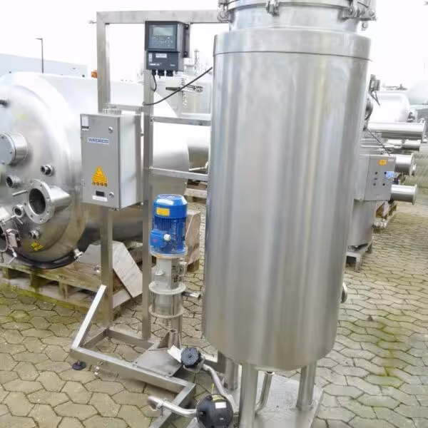 295 liter heat-/coolable pressure tank, AISI 316