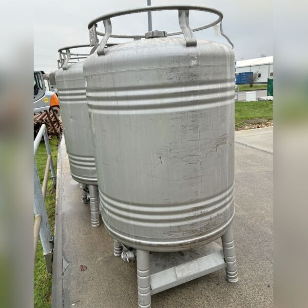 Contenitore rotondo asettico da 1000 litri resistente alla pressione in acciaio inox 304