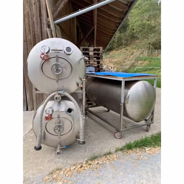 Recipiente a presión aislado, calentable/refrigerable, de 1020 litros, fabricado en acero inoxidable 304