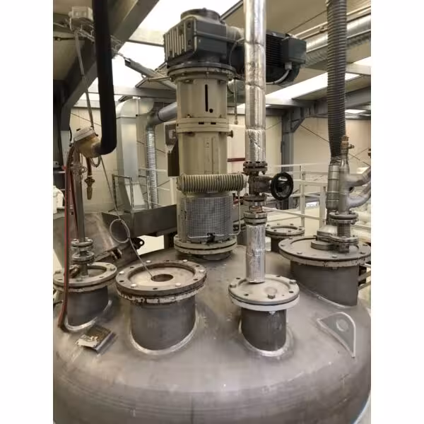 10875 Liter heiz-/kühlbarer Reaktor mit Ankerrührwerk aus V2A