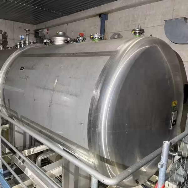 Serbatoio di stoccaggio orizzontale da 29250 litri in acciaio inox 316