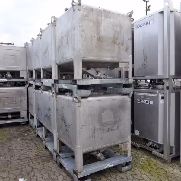 Contenitore IBC da 1000 litri in acciaio inox 304