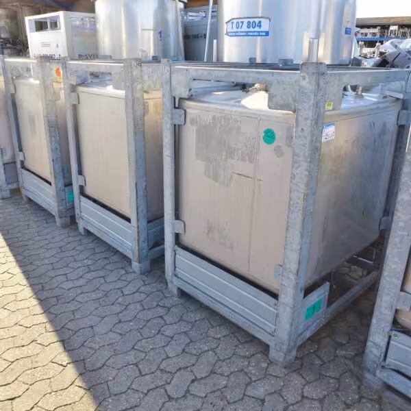 Contenitore IBC da 1000 litri in acciaio inox 304