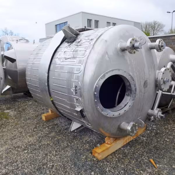 Recipiente a pressione riscaldabile da 8380 litri in acciaio inox 316