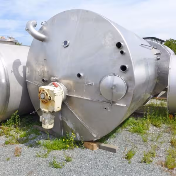 Serbatoio agitatore da 20000 litri in acciaio inox 304 con agitatore a a pale larghe