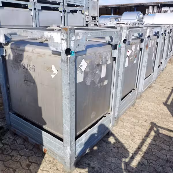 Contenitore IBC da 1000 litri in acciaio inox 304