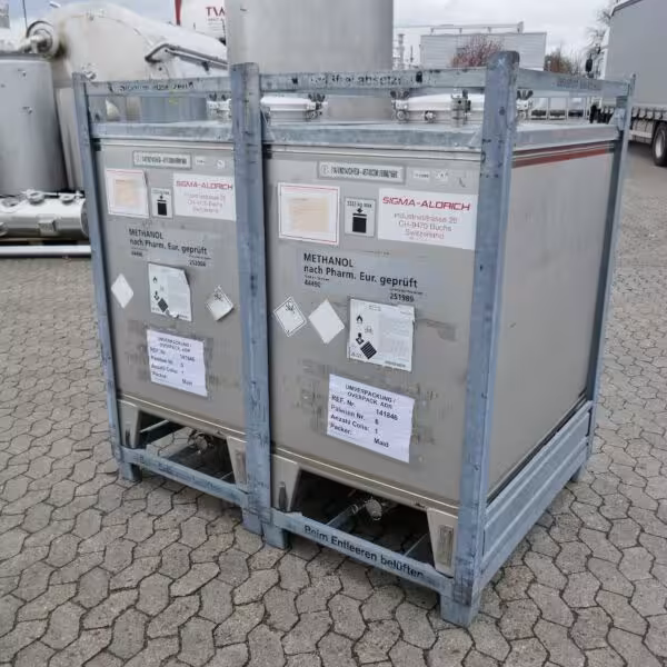 Contenitore IBC da 1000 litri in acciaio inox 304