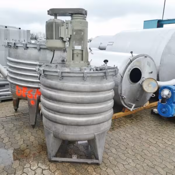 1000 Liter heiz-/kühlbarer Behälter aus V2A