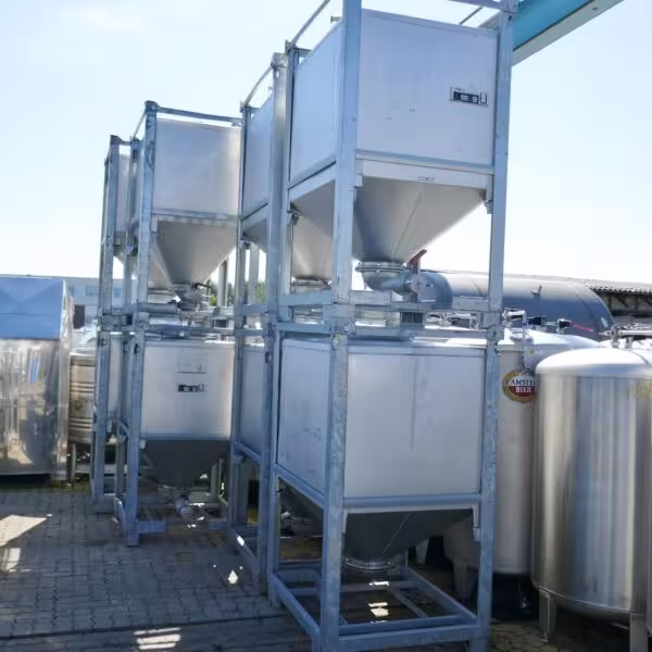 1000 liter cone container, Aisi 304
