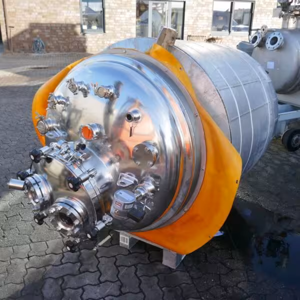 Serbatoio a pressione riscaldabile/raffreddabile da 1350 litri in acciaio inox 316 con agitatore magnetico