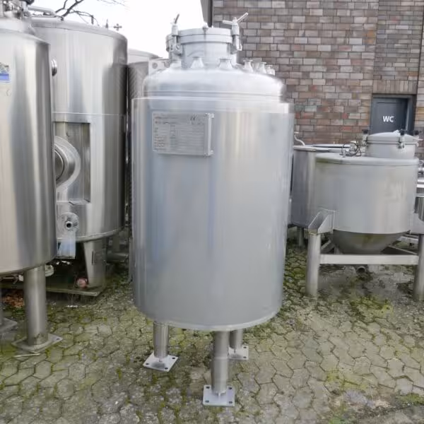 Recipiente in pressione isolato da 630 litri, nuovo di fabbrica, in acciaio inox 316