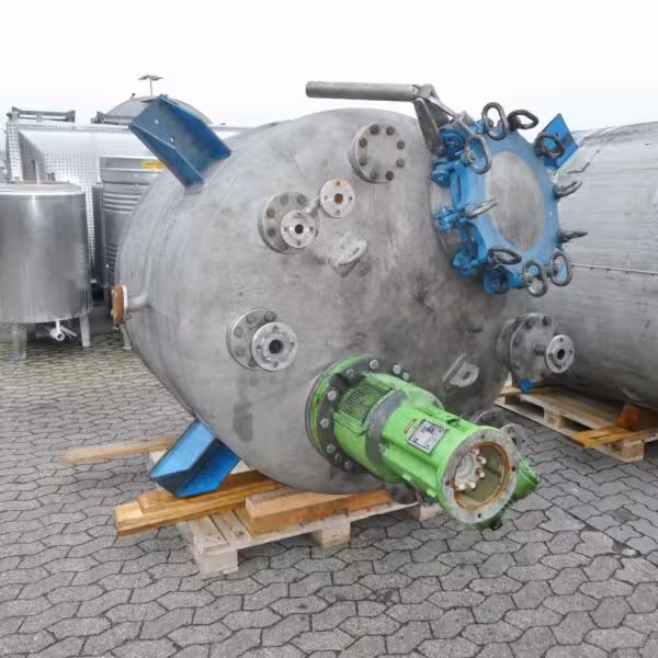 3685 Liter heiz-/kühlbarer Druckbehälter aus V4A