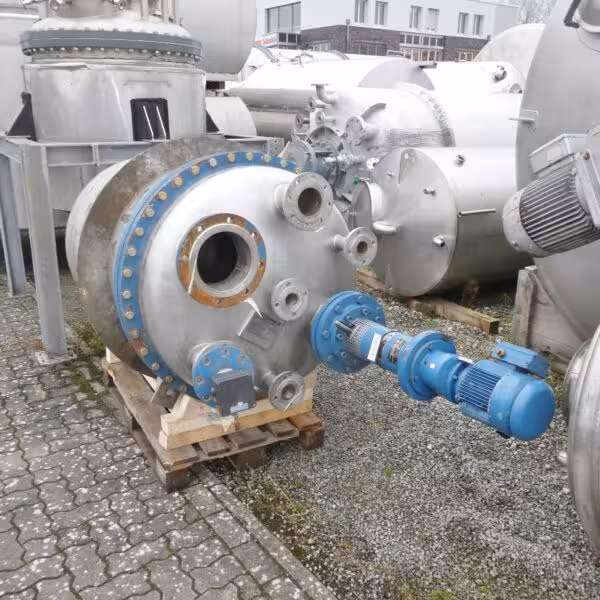 1300 Liter heiz-/kühlbarer Druckbehälter aus V4A