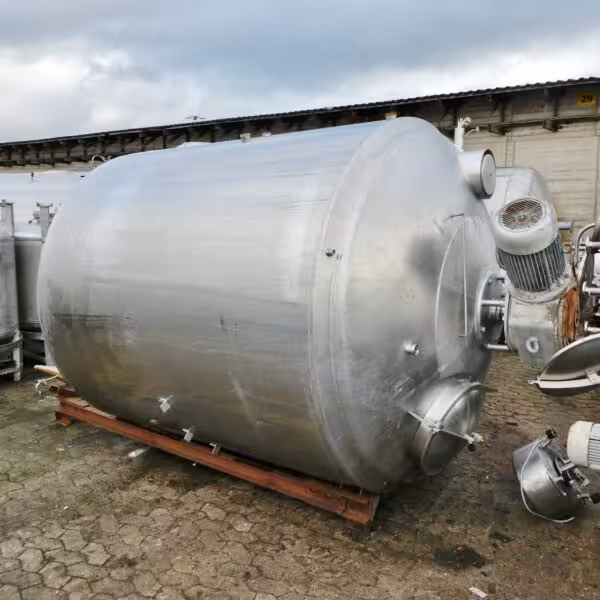 Serbatoio riscaldabile/raffreddabile da 5000 litri in acciaio inox 304