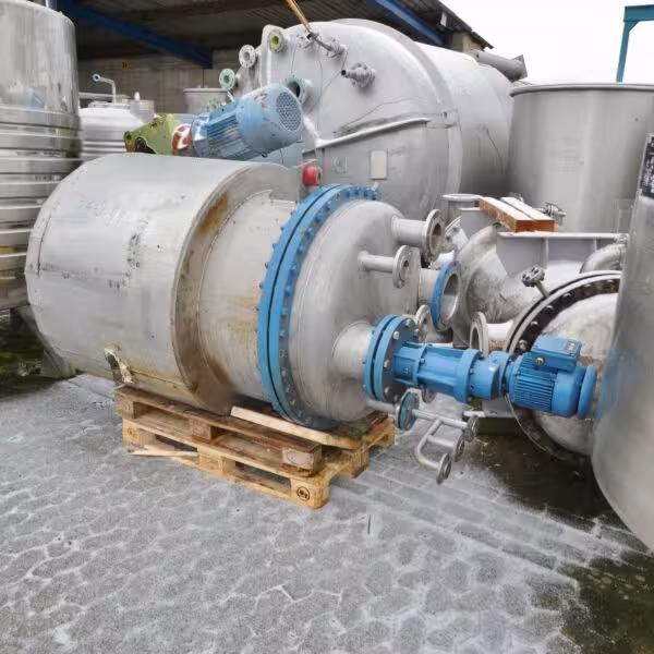 Recipiente a pressione riscaldabile/raffreddabile da 1345 litri in acciaio inox 316