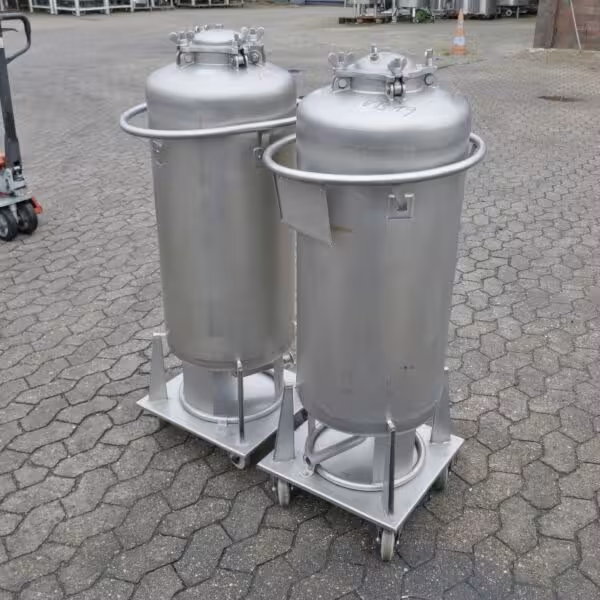 100 liter mobile pressure vessel made of stainless steel 316