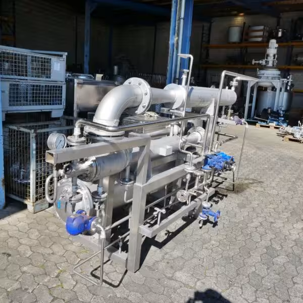 Pompa per vuoto a getto di vapore multistadio GEA in acciaio inox 304