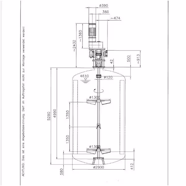 Agitatore a a pale larghe  Ekato inutilizzato EX protetto
