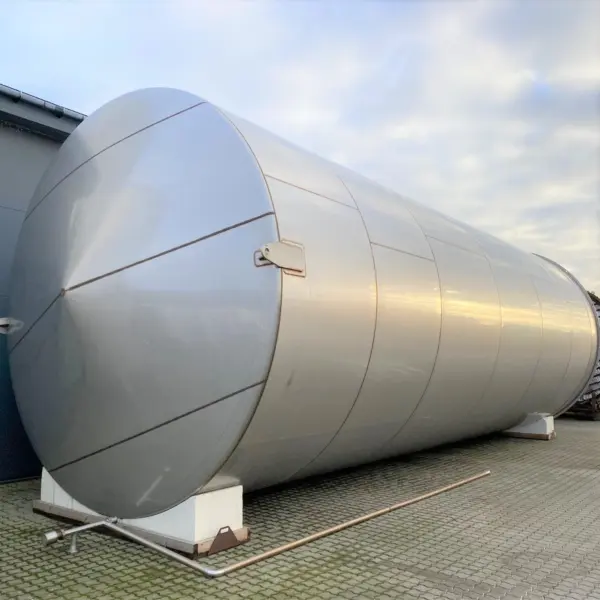 Brand new 150000 liter upright storage tank made of stainless steel 316