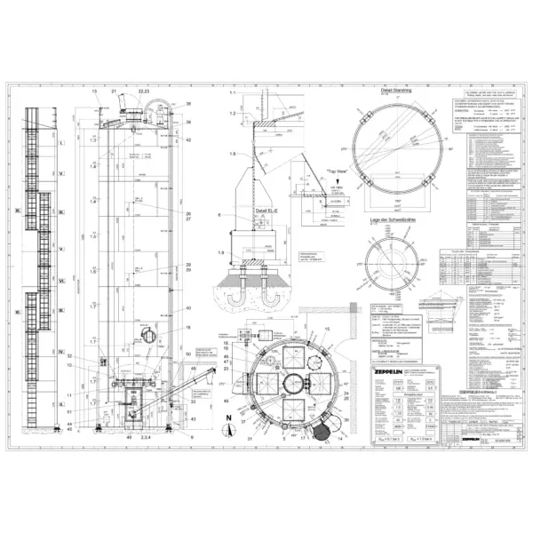 158000 Liter Edelstahl Silo aus V2A