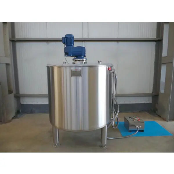 Werksneuer 1000 Liter temperierbarer Mischbehälter aus V2A mit Ankerrührwerk
